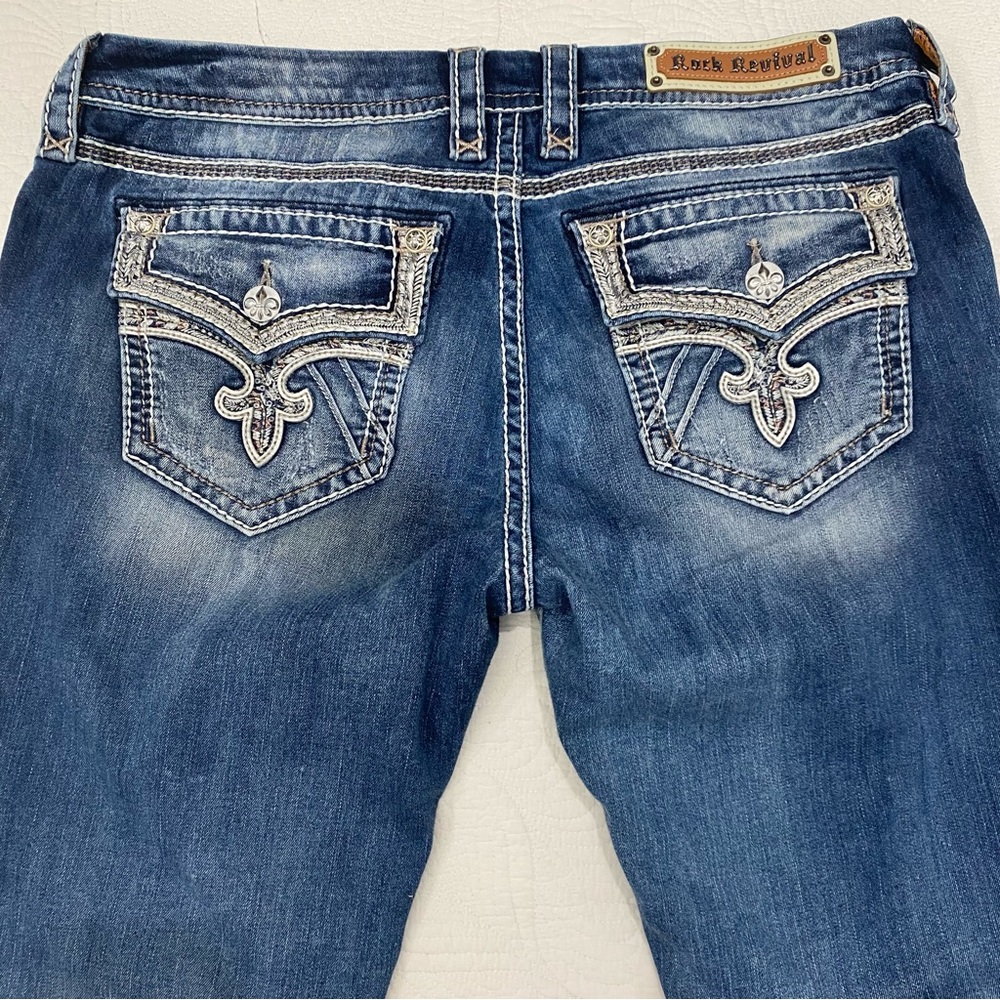 Like New Rock revival Ena  Stretch Jeans Size 34 - Picture 8 of 13